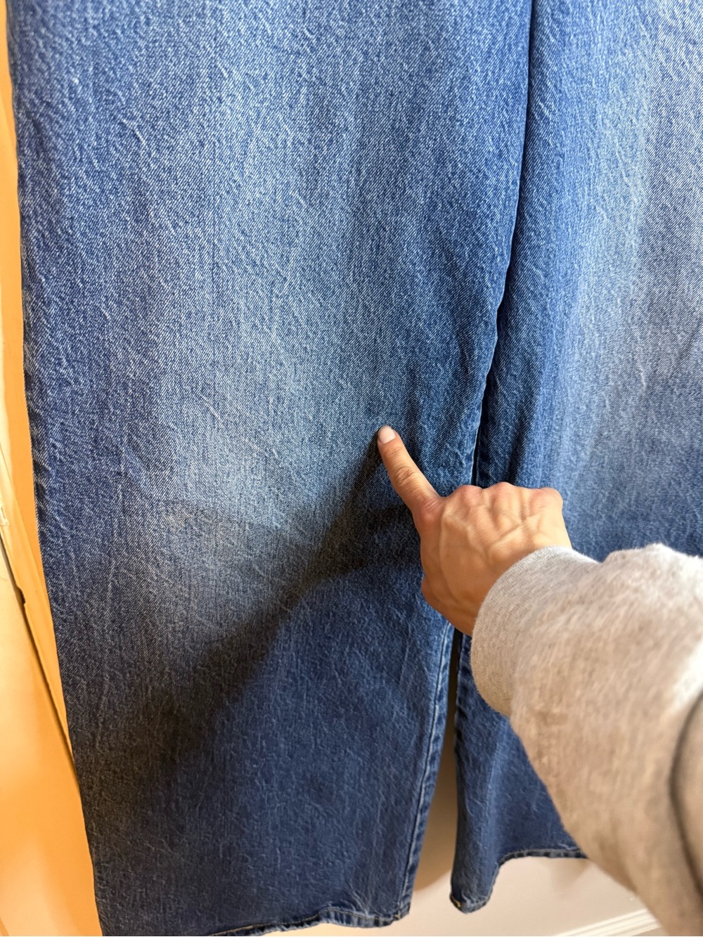 Zara True Blue High Rise Extra Flare Leg Jeans - Picture 6 of 6